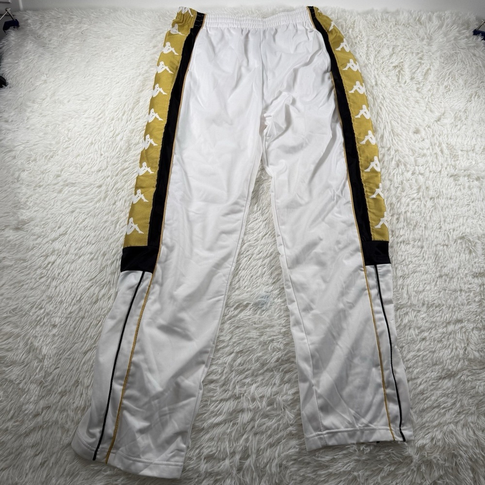 Kappa Sweatpants Men Large Gold Logo Jogger Fit Streetwear Casual Athletic Pants